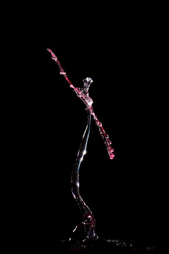 The Lady in Red — Sculpture liquide Fluigraphy par Martin Brand